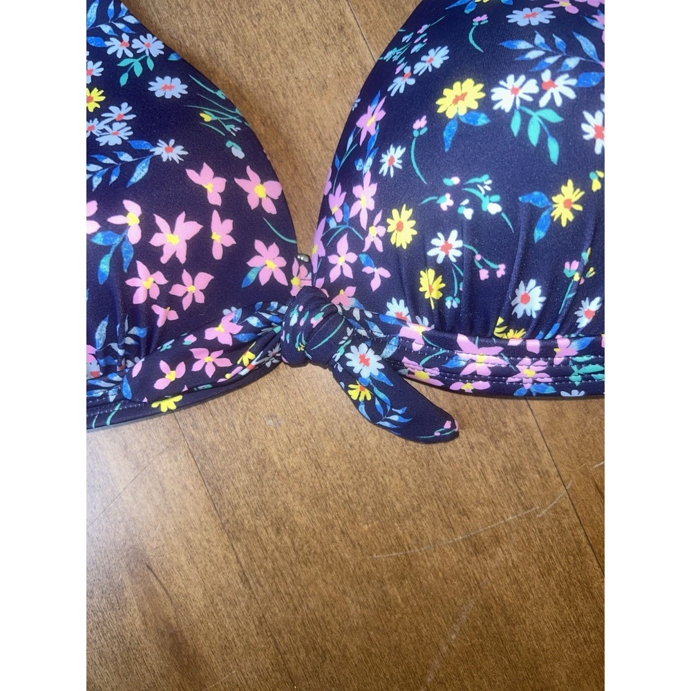 Draper James RSVP Navy Floral Swim Suit Top Small With Padding - Picture 2 of 4